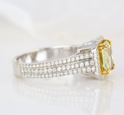 diamond ring, 2.31 ct. diamond ring, 2.31 ct. fancy yellow diamond ring