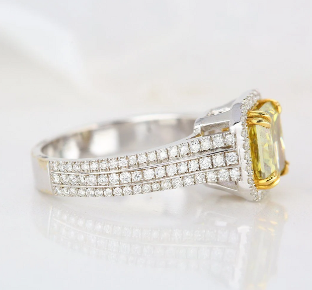 diamond ring, 2.31 ct. diamond ring, 2.31 ct. fancy yellow diamond ring