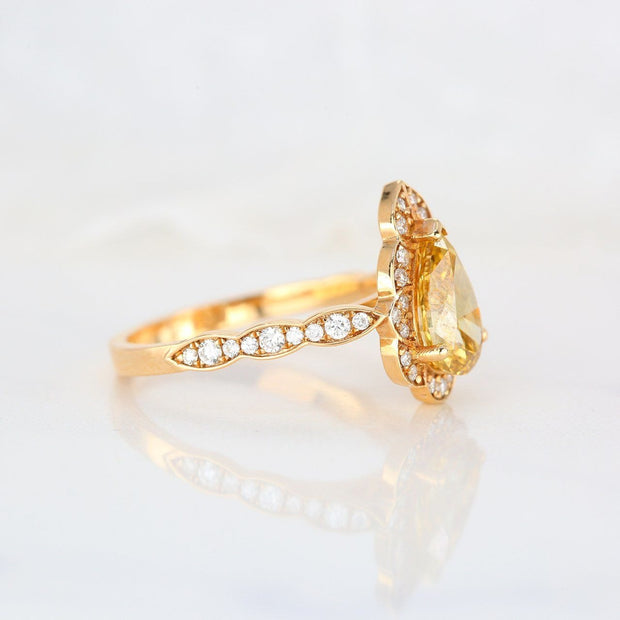 diamond ring, 1.53 ct. diamond ring, 1.53 ct. fancy yellow diamond ring