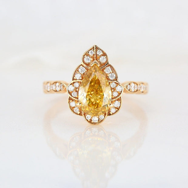 diamond ring, 1.53 ct. diamond ring, 1.53 ct. fancy yellow diamond ring