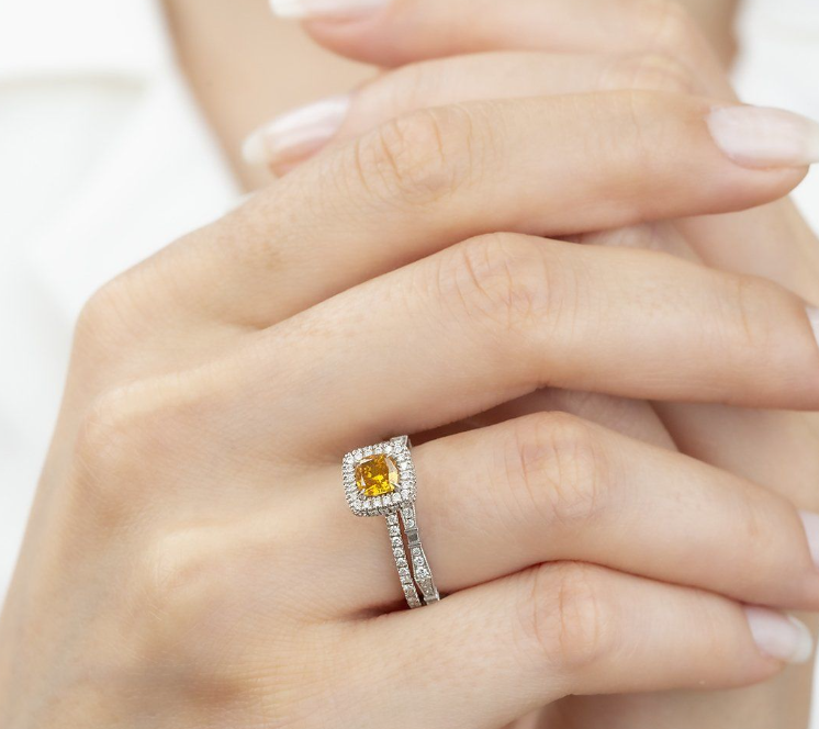 diamond ring, 0.40 ct. diamond ring, 0.40 ct. fancy yellow diamond ring