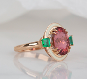 diamond ring, 3.30ct Tourmaline And Emerald Ring