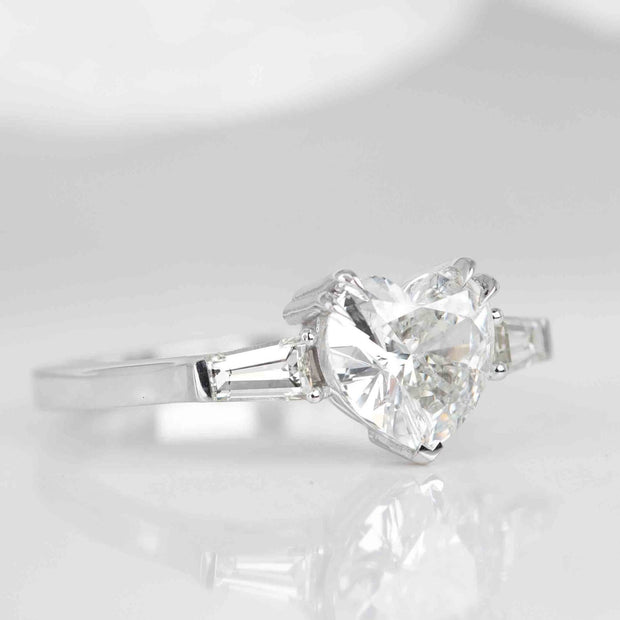 diamond ring, 1.53 ct. diamond ring, 1.53 ct. heart diamond ring