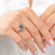 diamond ring, Spinel and Diamond Ring