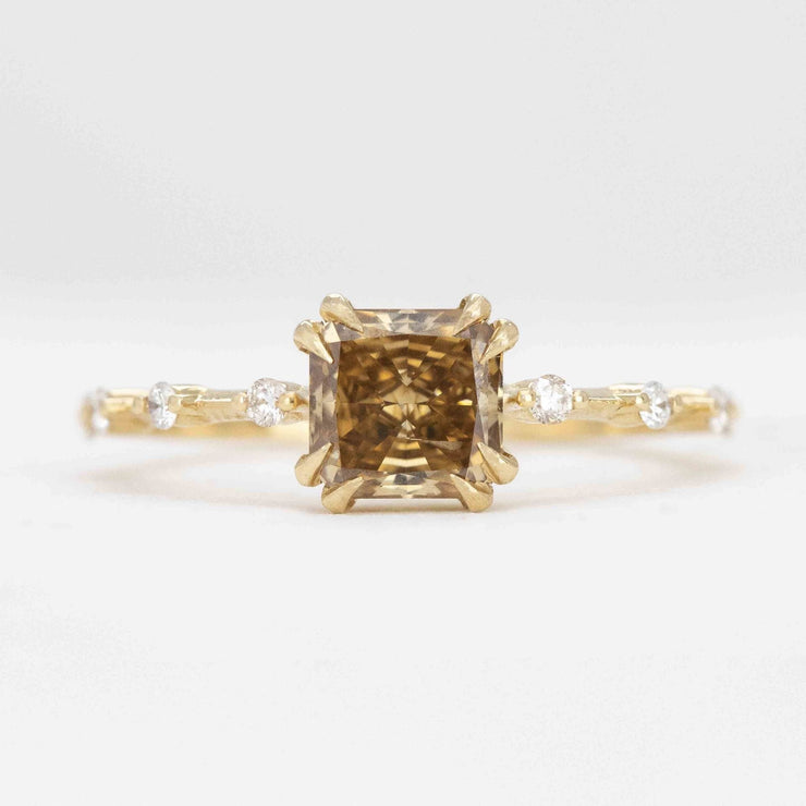 diamond ring, 0.36 ct. diamond ring, 0.36 ct. champagne radiant diamond ring