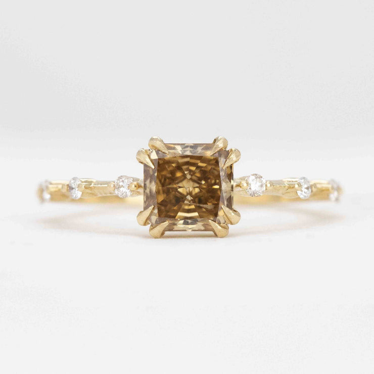 diamond ring, 0.36 ct. diamond ring, 0.36 ct. champagne radiant diamond ring