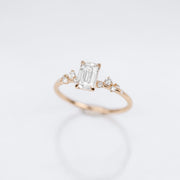 diamond ring, 0.91 ct. emerald diamond ring, 0.91 ct. emerald diamond solitaire ring