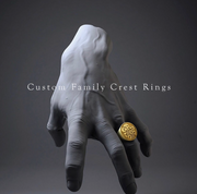 Custom Made Round Family Crest Ring