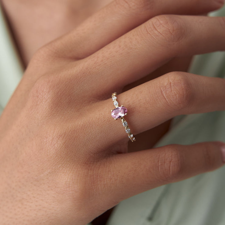 14k Gold Pink Puna Ring