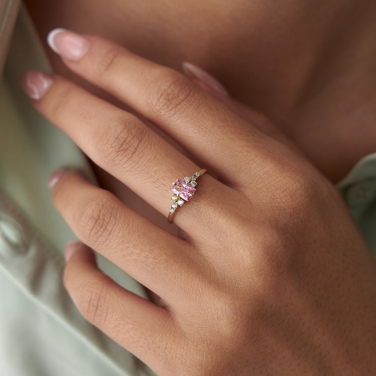 14k Gold Bua Pink Ring