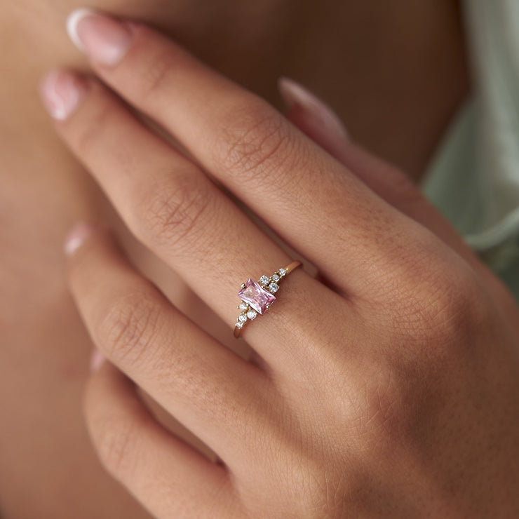 14k Gold Bua Pink Ring