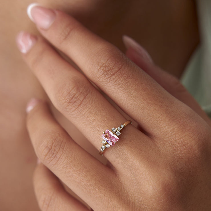 14k Gold Bua Pink Ring