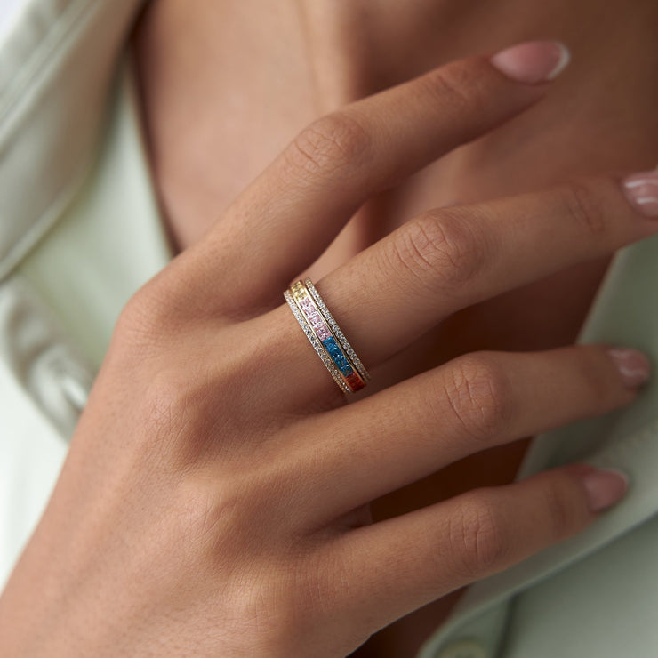 14k Gold Rotating Eternity Ring