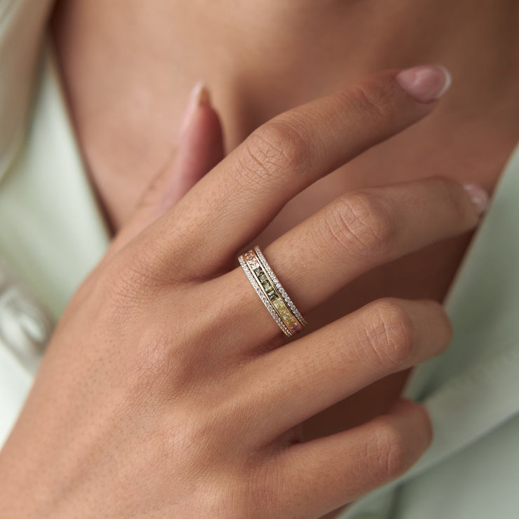 14k Gold Rotating Eternity Ring