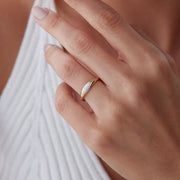 14k Gold Crystal Enamel Ring