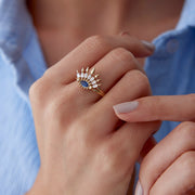 14k Gold Arrow Lash Ring