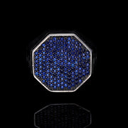 Men’s Sterling Silver Anchor Octagonal Ring