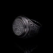 Men’s Sterling Silver Zircon Oval Ring