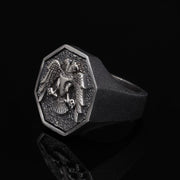 Men’s Sterling Silver Octagon Warrior Ring