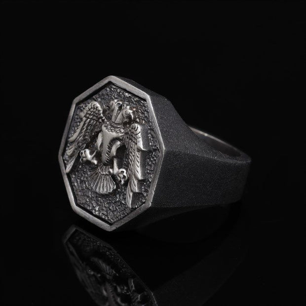 Men’s Sterling Silver Octagon Warrior Ring