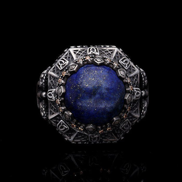 Men’s Sterling Silver Lapis Lazuli Ring