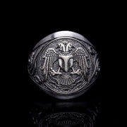 Men’s Sterling Silver Double Eagle Warrior Ring