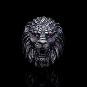 Men’s Sterling Silver 3D Lion Ring