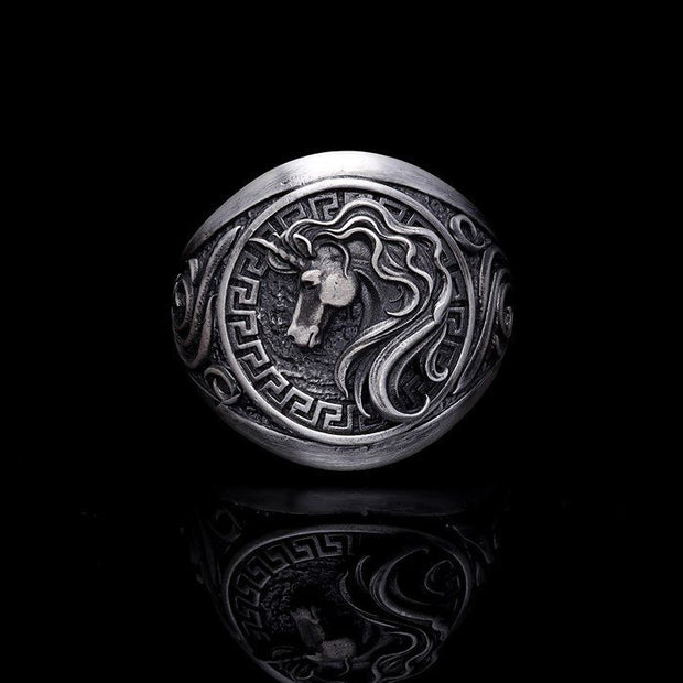 Men’s Sterling Silver Horse Ring