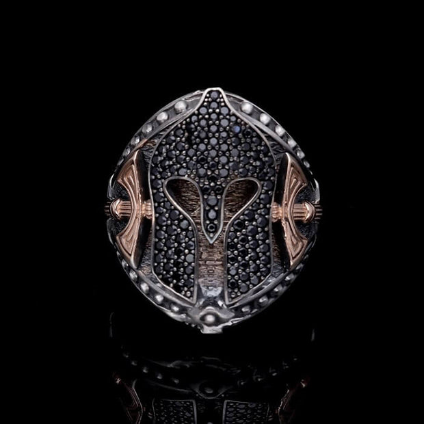 Men’s Sterling Silver Warrior Mask Ring