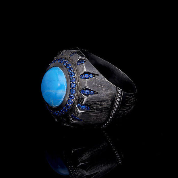 Men’s Sterling Silver Turquoise Ring