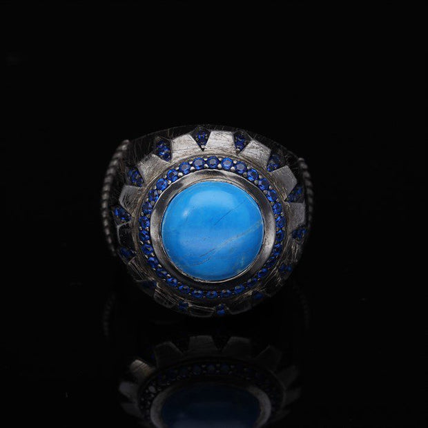 Men’s Sterling Silver Turquoise Ring