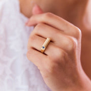 14k Gold Stone Detail Ring
