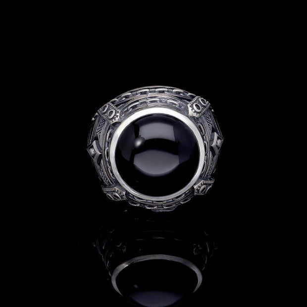 Men’s Sterling Silver Onyx Ring