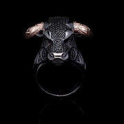 Men’s Sterling Silver Bull Ring