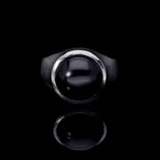 Men’s Sterling Silver Onxy Minimal Ring