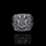 Men’s Sterling Silver Patterned Ring