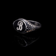 Men’s Sterling Silver Oval Personalized Ring