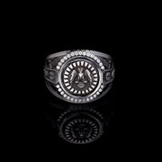 Men’s Sterling Silver Double Eagle Knight Ring