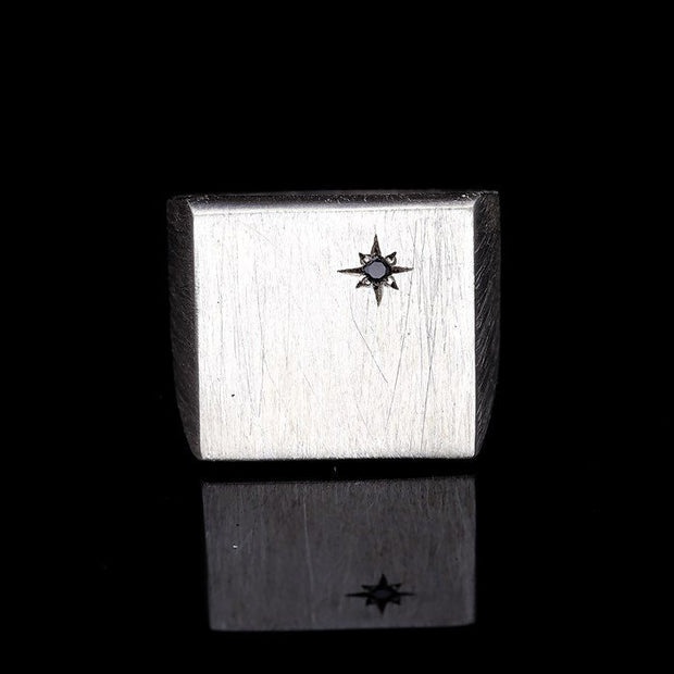 Men’s Sterling Silver Square Ring