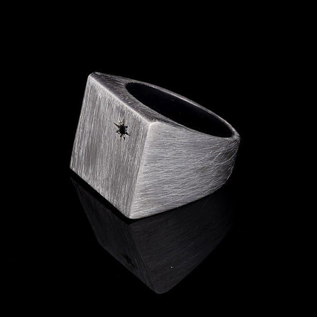 Men’s Sterling Silver Square Ring
