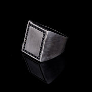 Men’s Sterling Silver Rectangle Ring