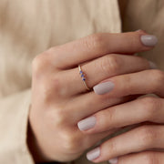 14k Gold Light Green Ring