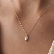 14k Gold 14k Solid Gold Owl Pendant Necklace - Solid 14k Gold Necklace