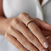 Croissant Ring 14k Gold - Solid 14k Gold Ring