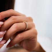 Croissant Ring in 14k Gold - Solid 14k Gold Ring
