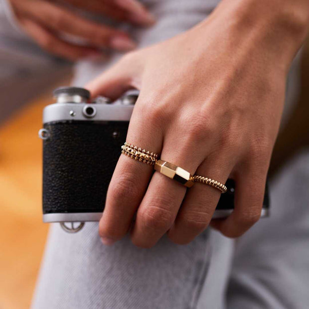 Croissant Ring in 14k Gold - Solid 14k Gold Ring