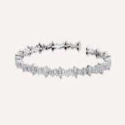 Vinka 2.71ct Baguette and Drop Cut Diamond Stone White Gold Bracelet,diamond bracelet, 2.71ct diamond bracelet