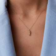 14k Gold Seahorse Necklace - Solid 14k Gold Necklace