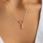 14k Gold 14k Solid Gold  Seahorse Necklace - Solid 14k Gold Necklace