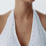 14k Gold Bird Necklace - Solid 14k Gold Necklace